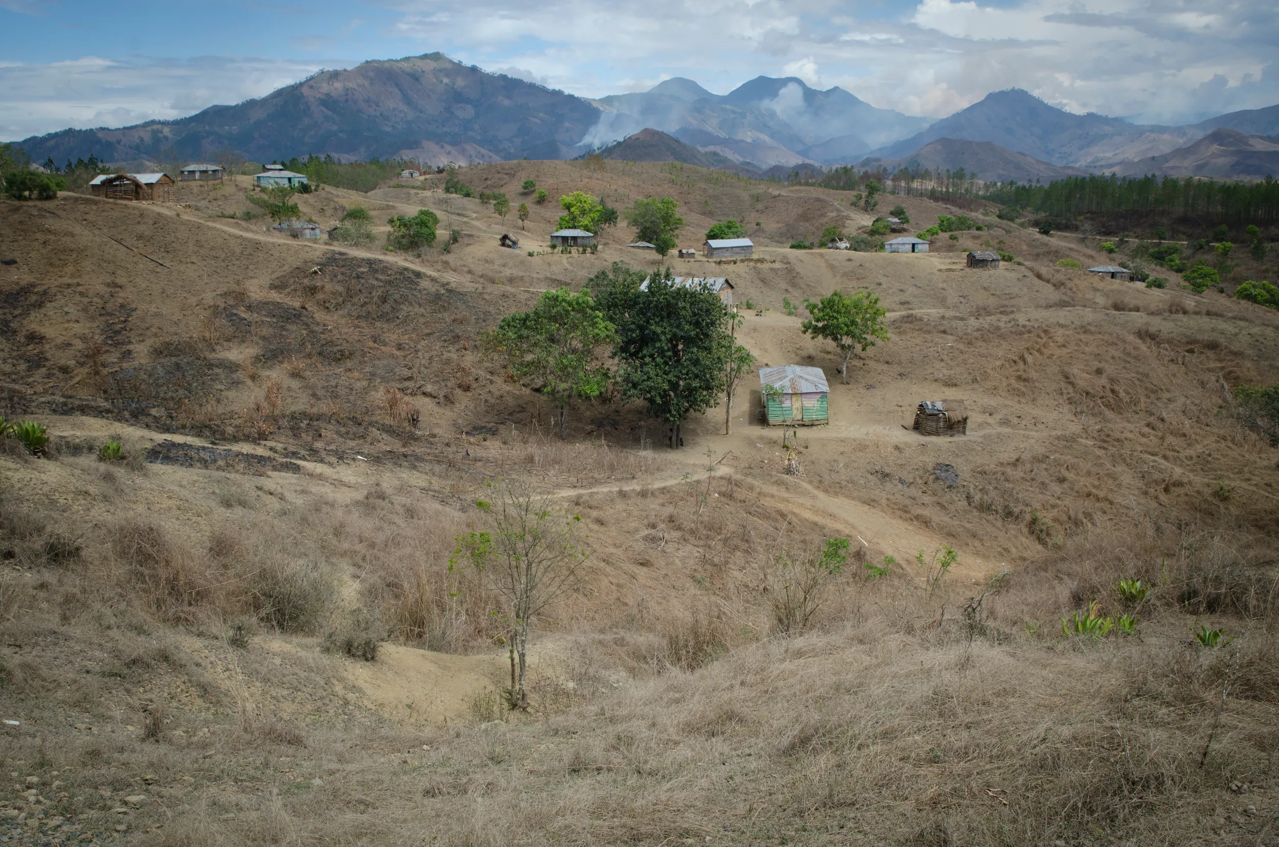 An arid hillside village in the remote border region known as La Frontera