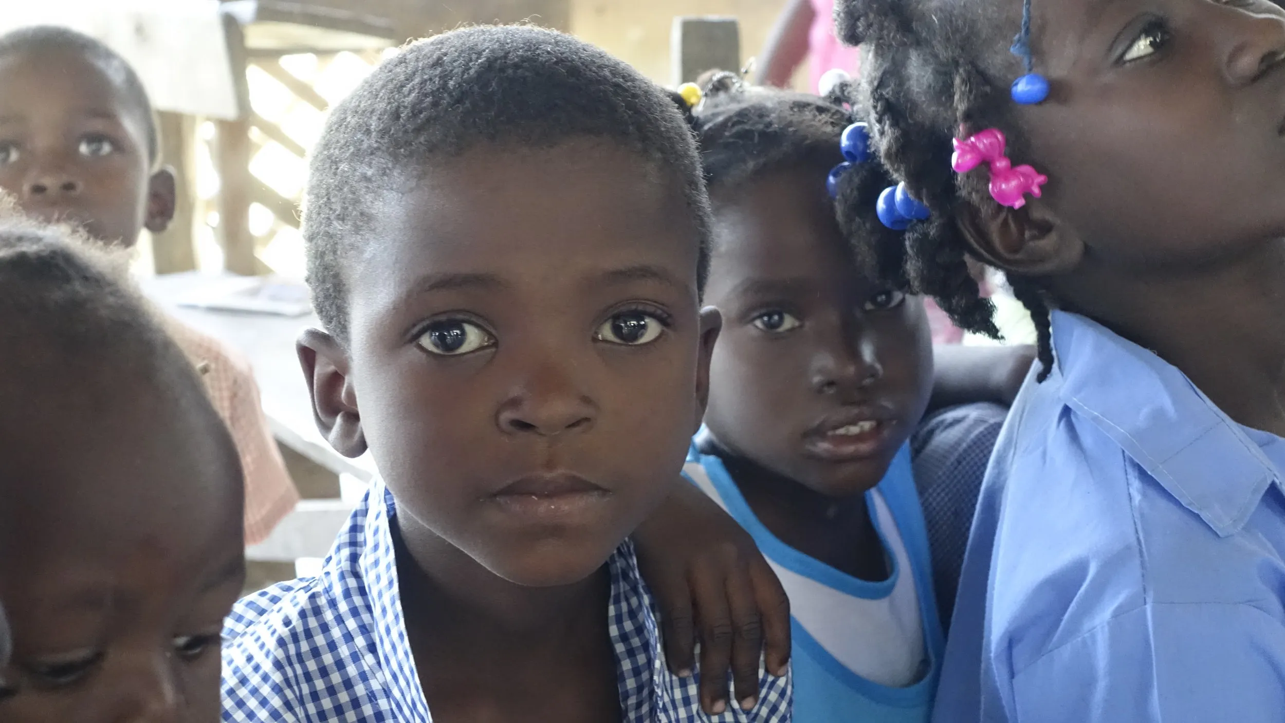 Children waiting their turn at the clinic