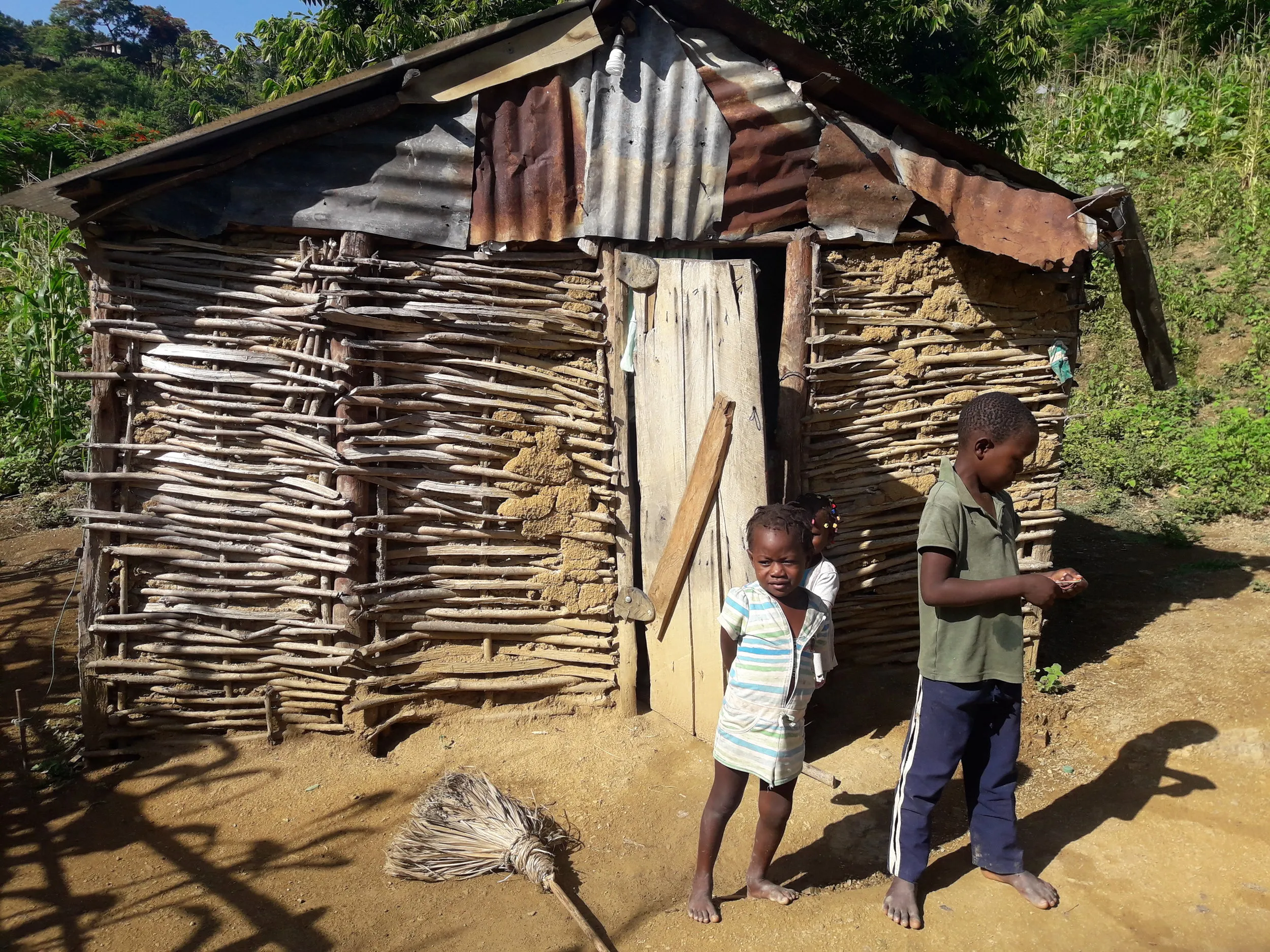 A Lagua dwelling constructed of stick and mud