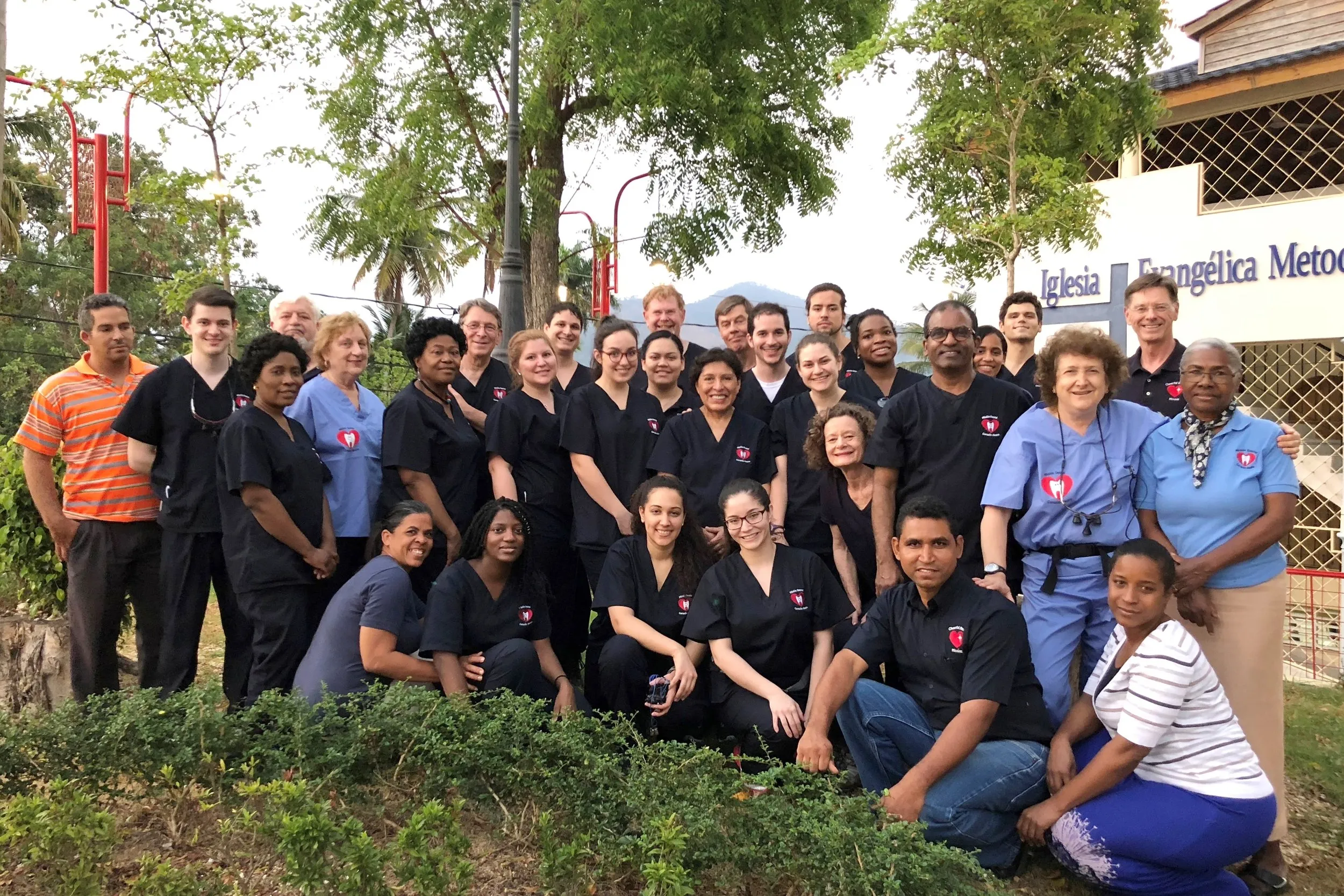 The full mission team