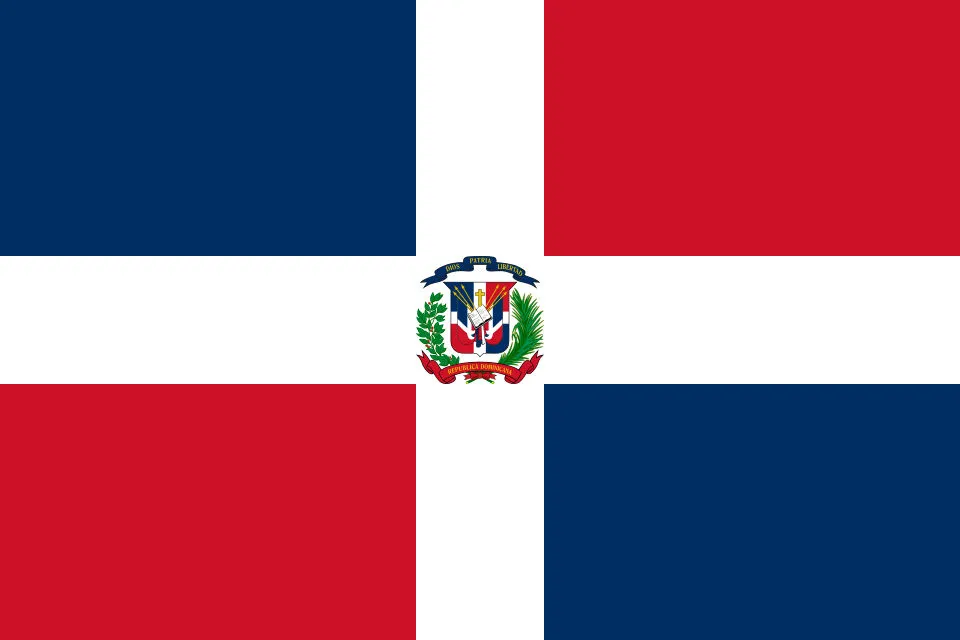 The flag of the Dominican Republic