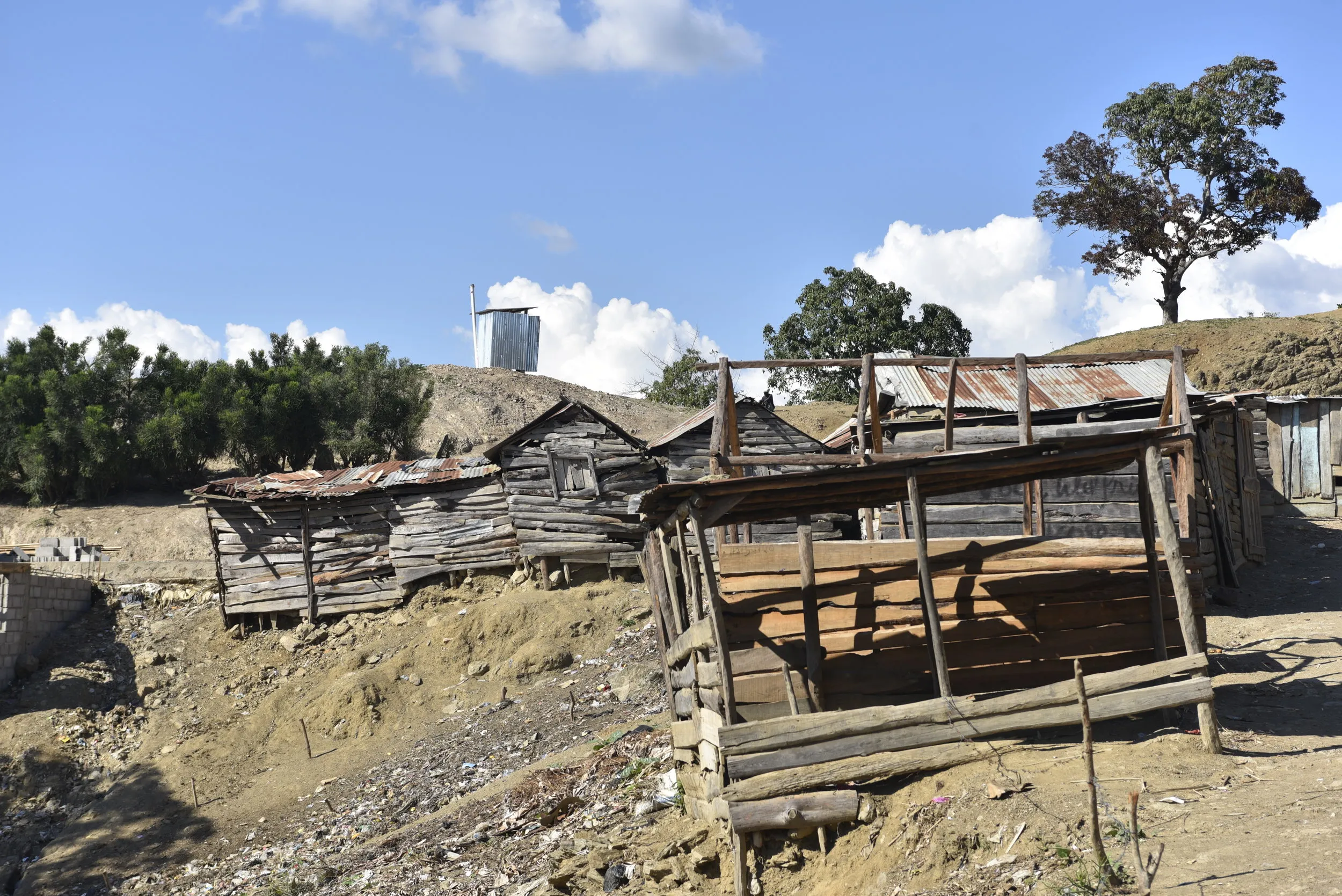 A hillside community in Haiti