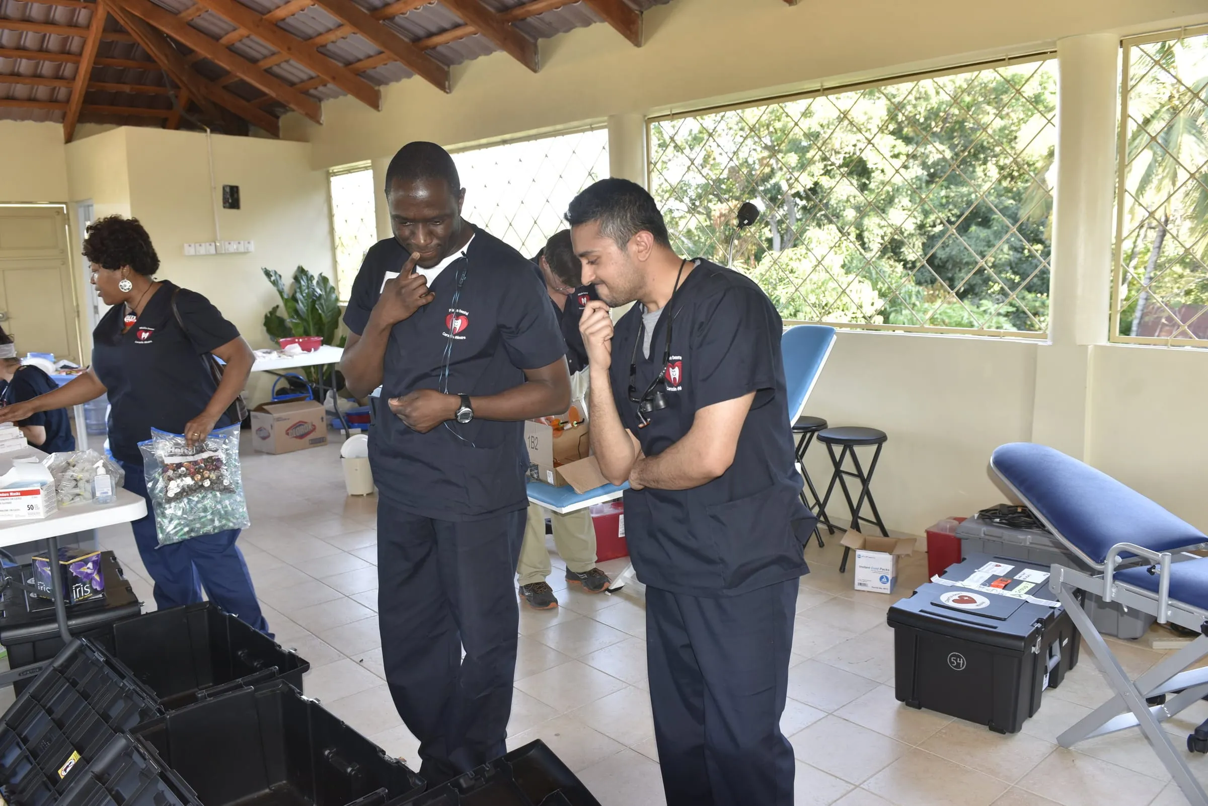 Prayer before the clinic opens