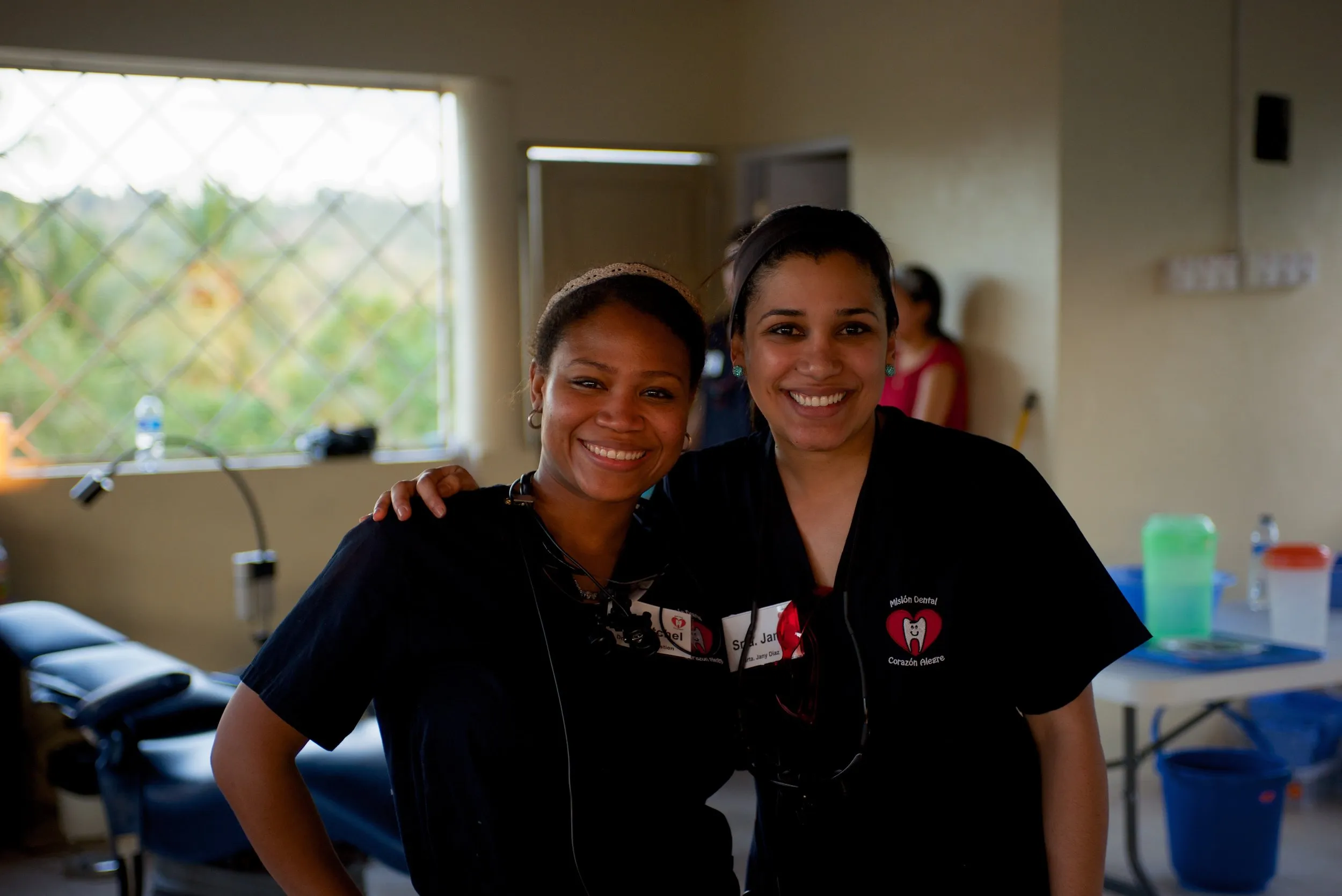 Volunteers in the clinic