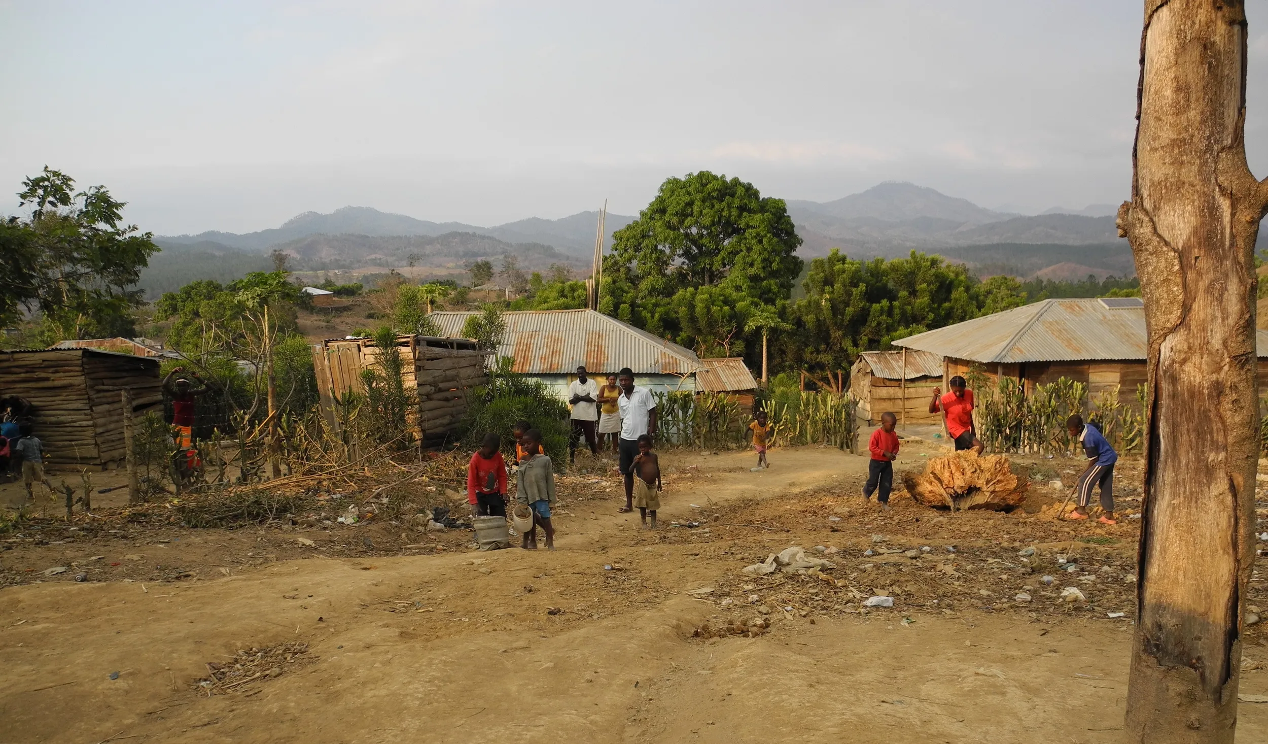 A village in the Haitian mountains