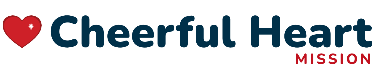 Cheerful Heart Mission logo, Transparent · navy letters